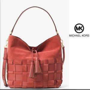 Michael Kors over the shoulder pink purse